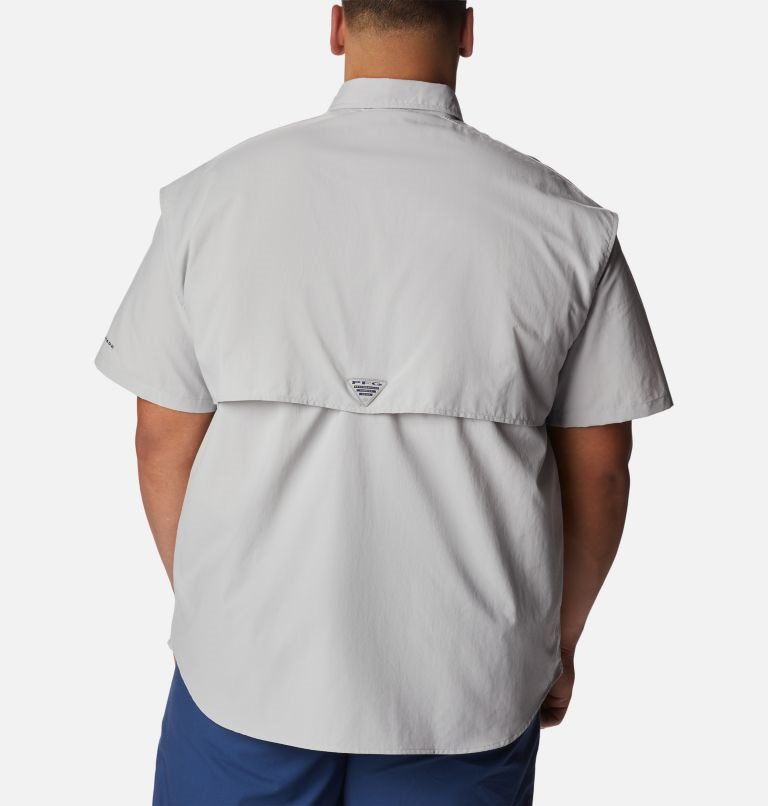 Men's Columbia PFG Bahama II Short Sleeve Shirts Light Grey | Plus Size CA-S58A0